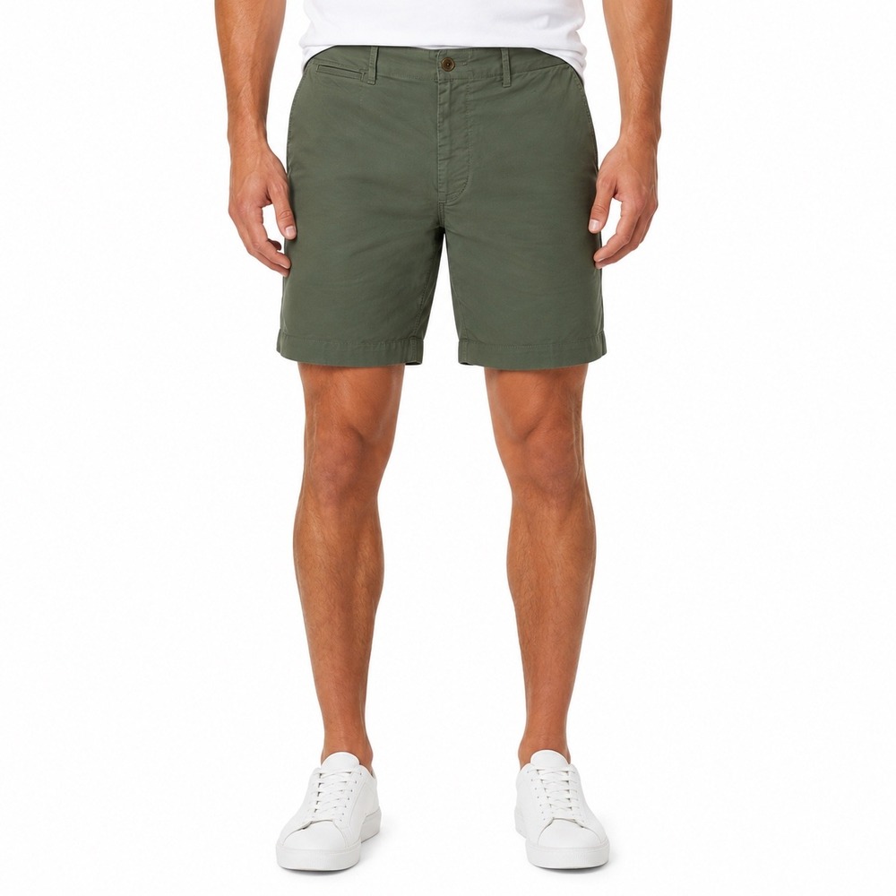 Buck Mason Carry-On Shorts Men's 36 Sage Green 6.5" Twill Chino Stretch Preppy